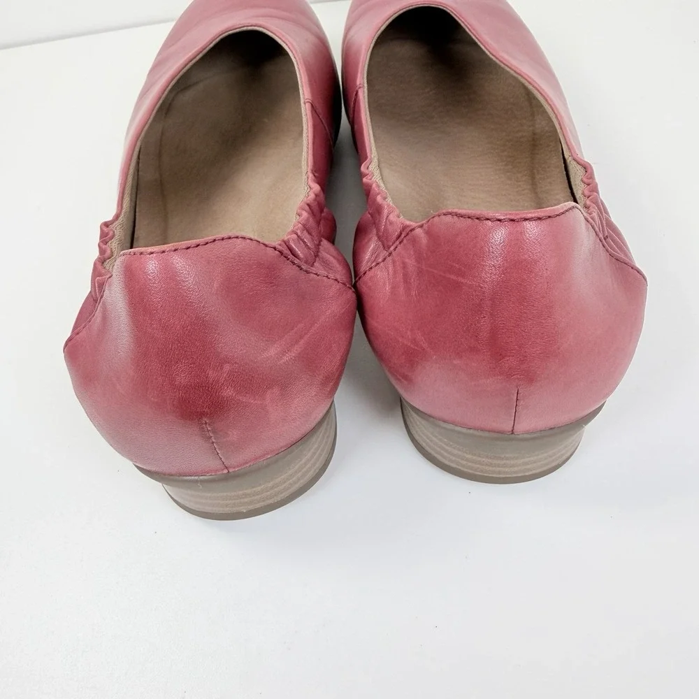 Dansko Womens Kira Ballet Flats Cabernet Leather Slip On EU 41